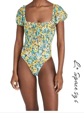 NWT L*Space Marilyn One Piece Swimsuit Daisy Diamond Size 6